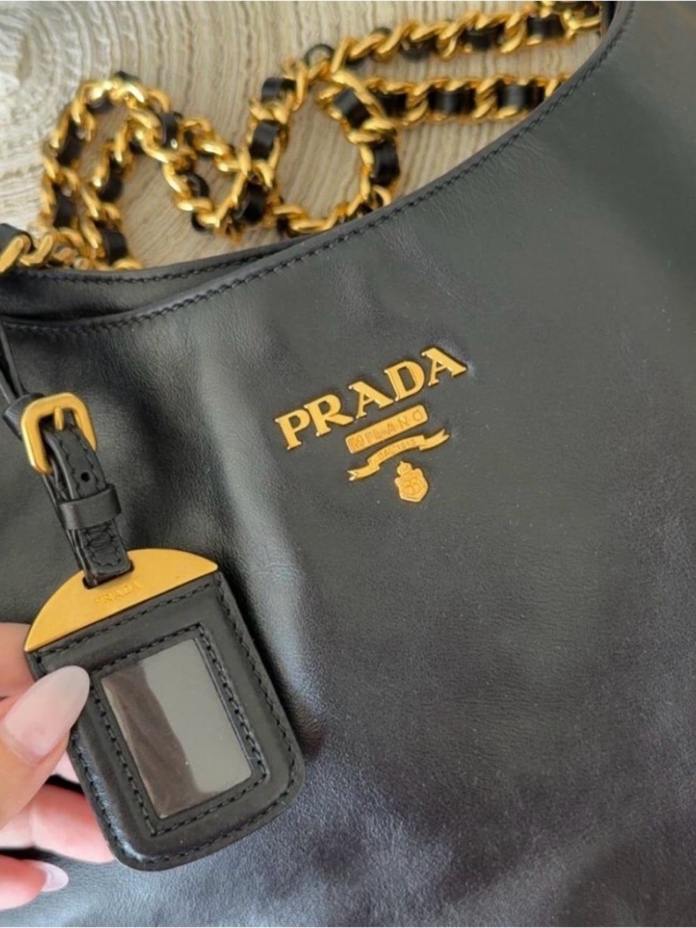 Prada Black Leather Shoulder Bag - Picture 6 of 8